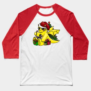 Christmas Dragon Baseball T-Shirt